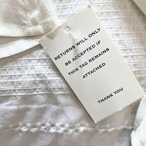 NWOT FOR LOVE & LEMONS WHITE RUFFLE BELL SLEEVES BLOUSE - M - Picture 9 of 11